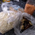 Pulses and grains in plastic bags