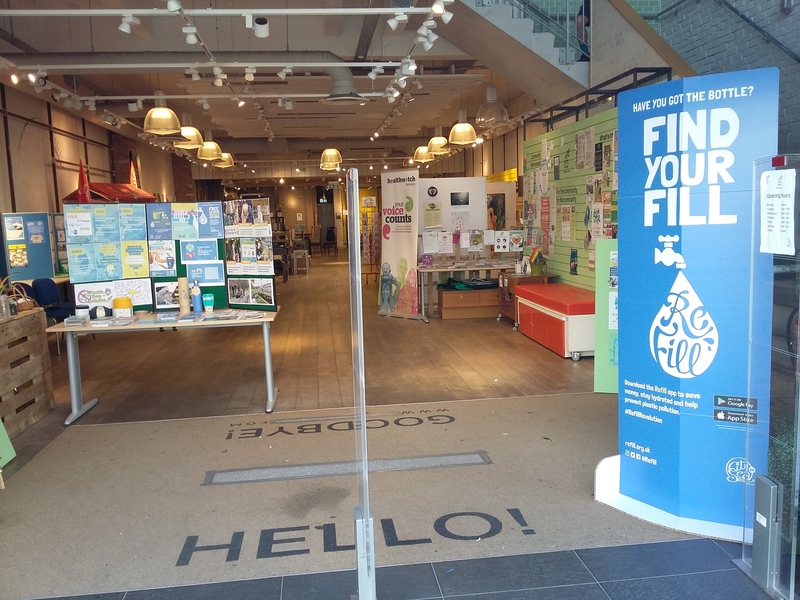 Refill display and stall at the Swindon Hub