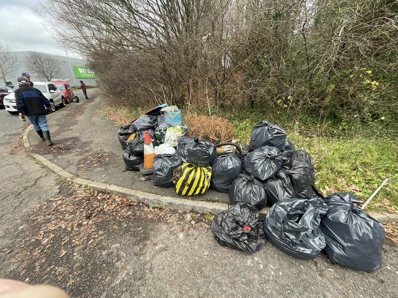 Pile of collected waste