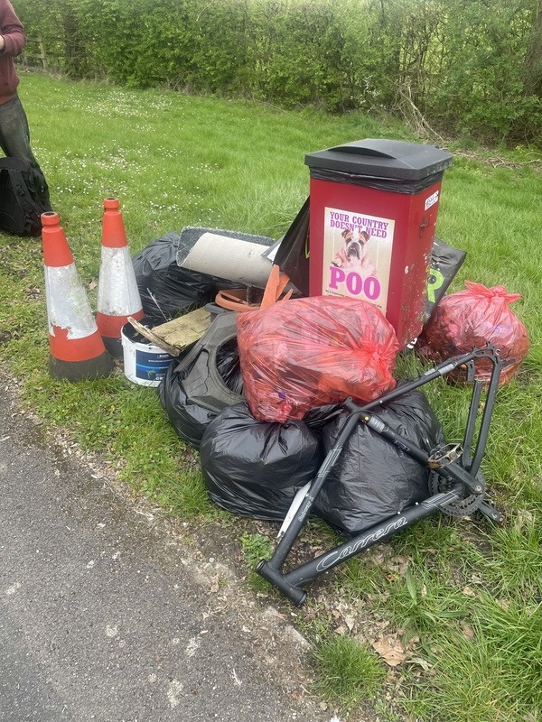 Pile of collected waste