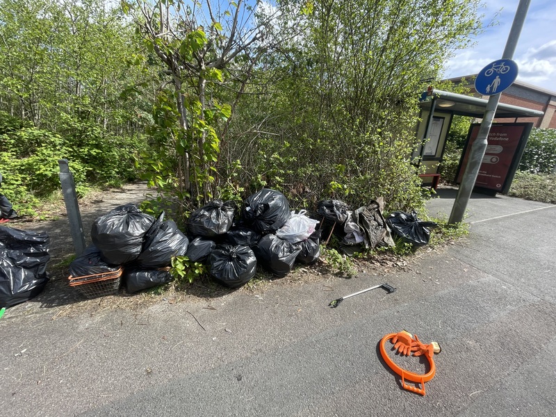 Pile of collected waste