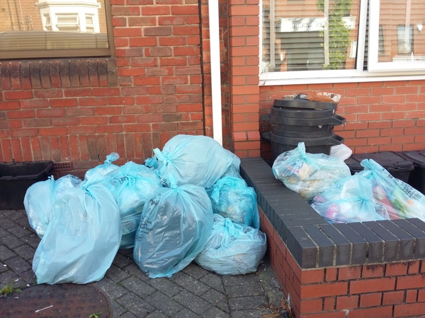 Piles of rubbish on Milton Road