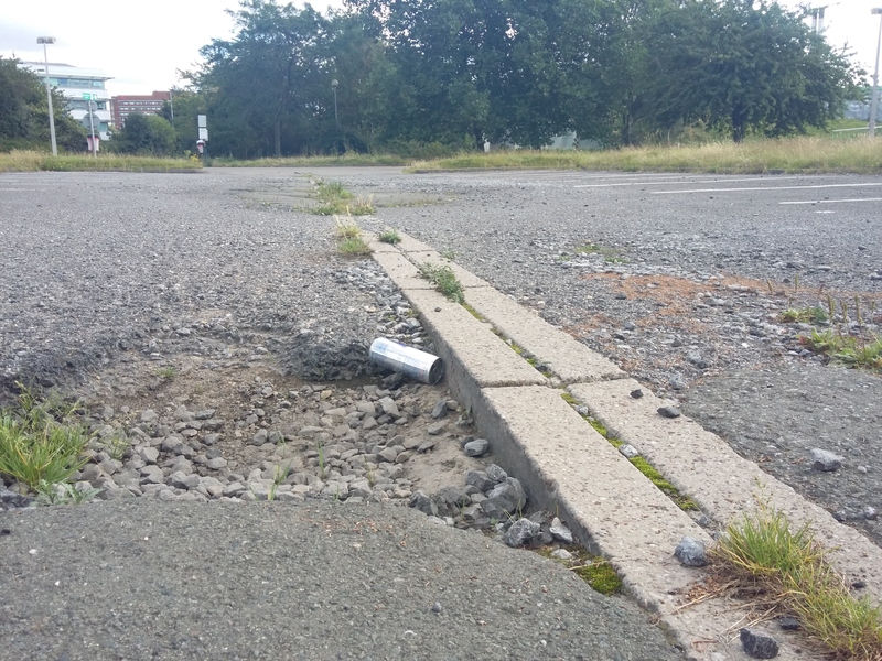 Large road pothole