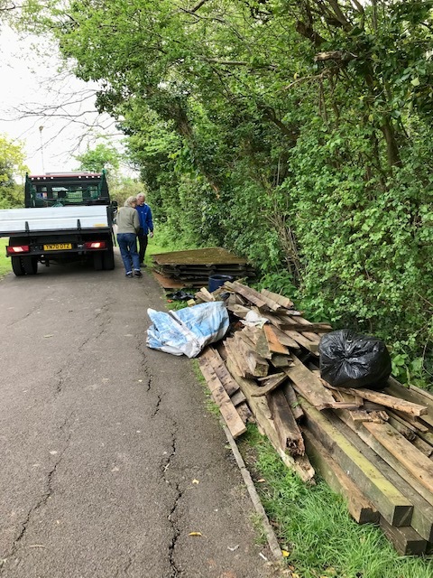 Parish council parks up to collect wood