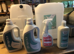 Refillable detergent bottles