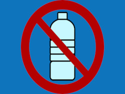 Plastic bottle ban symbol