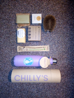 Prize of a Chilly's reusable bottle and other reusable items