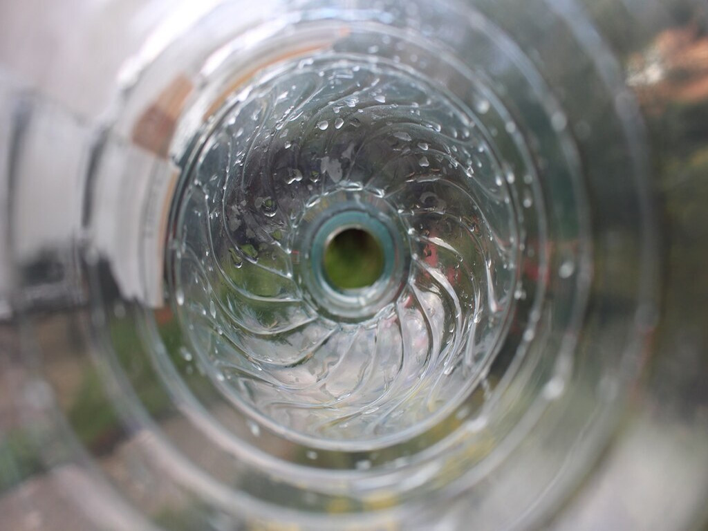 Runner up 2: A lens flare effect by taking a photo through the end of a plastic bottle