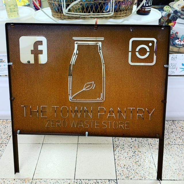 The Town Pantry sign