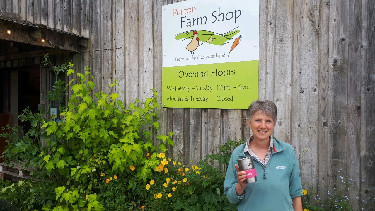 Kate Robinson outside Purton House Organics' farm shop