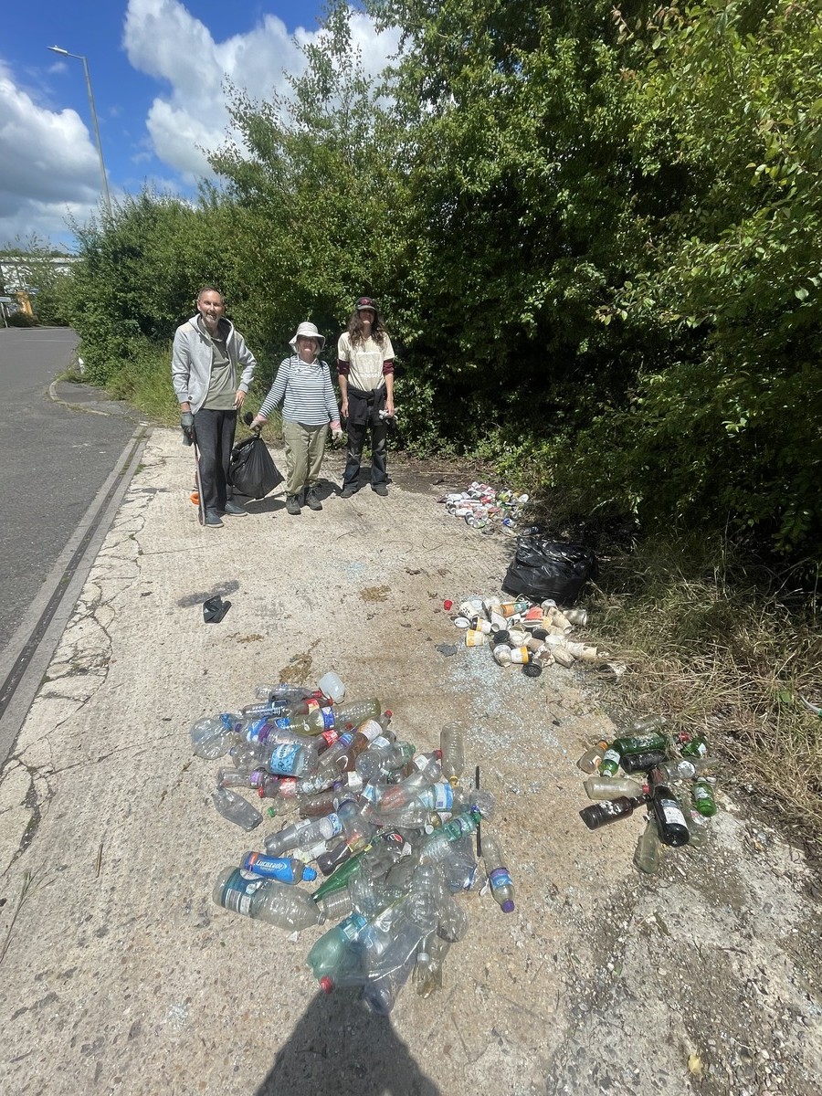 Piles of single-use litter