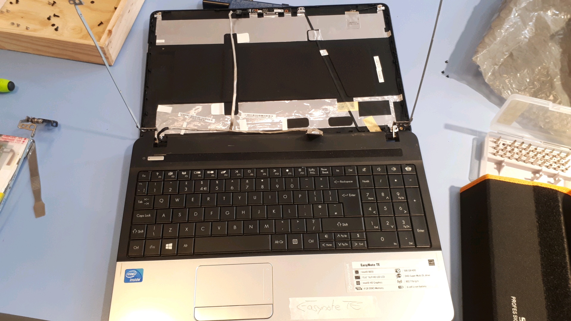 Computer being repaired