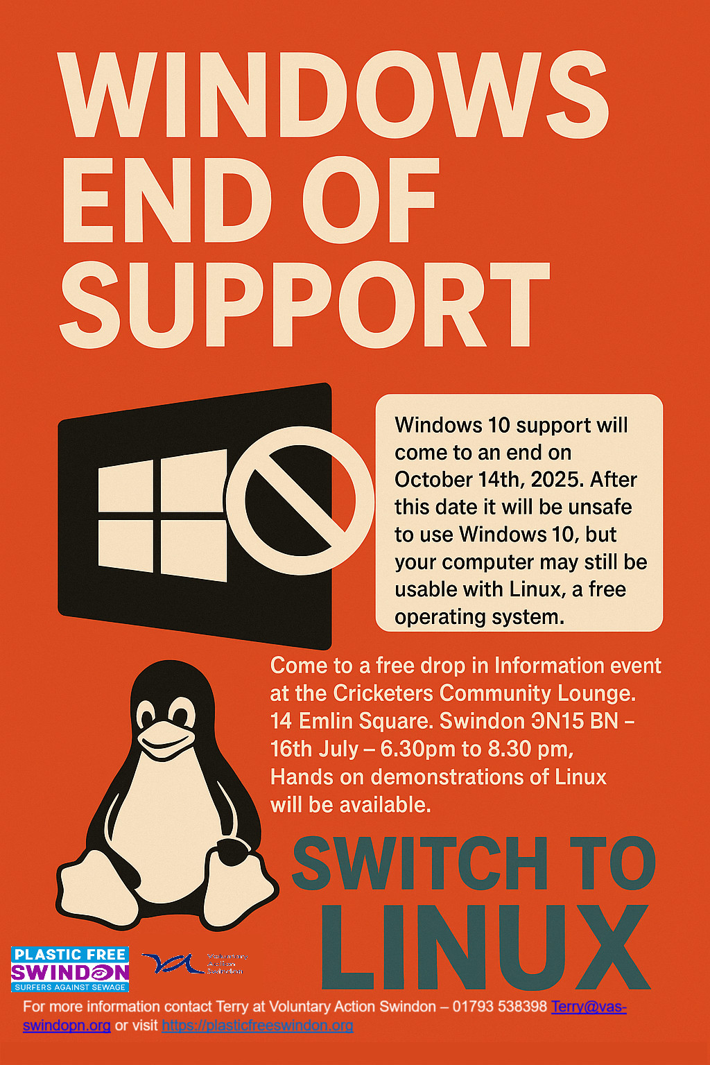 Linux campaign event poster