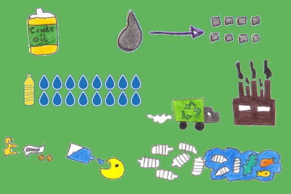 Stages in the life of a plastic bottle