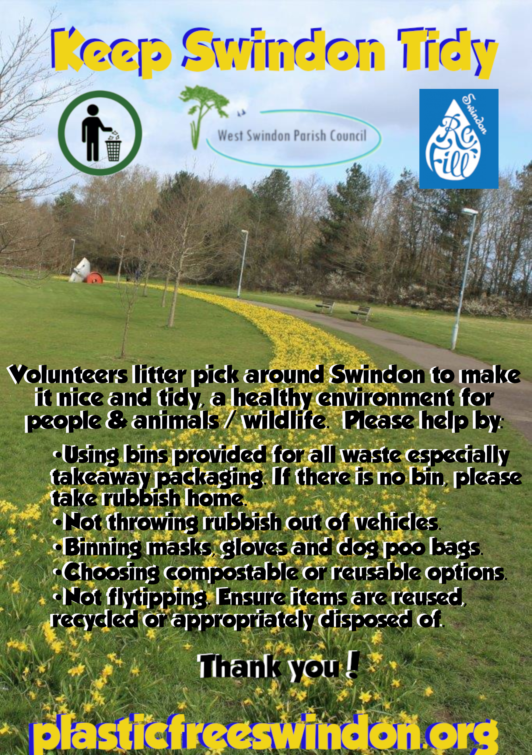 The Keep Swindon Tidy leaflet for west Swindon
