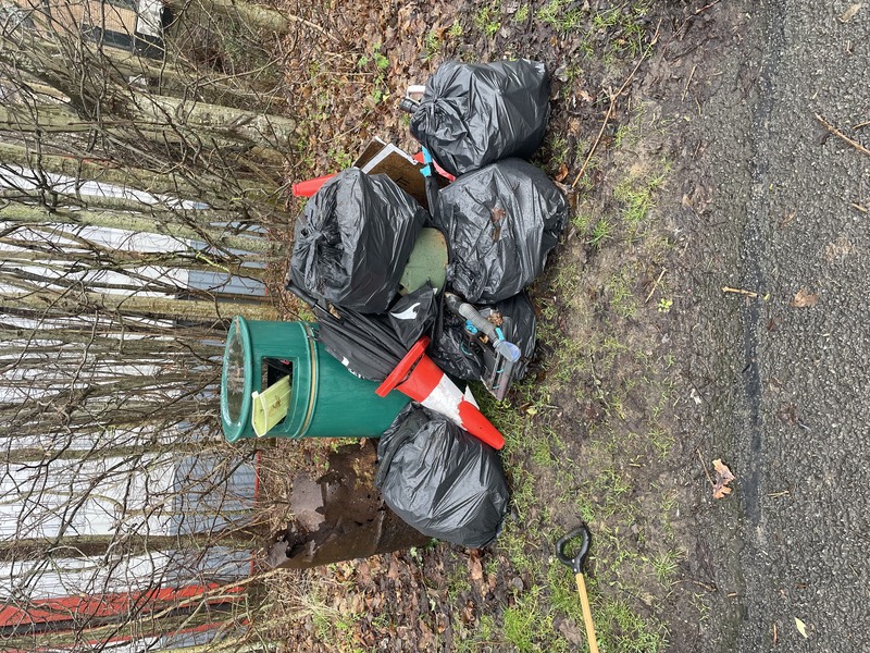 Rubbish collection at South Marston industrial estate