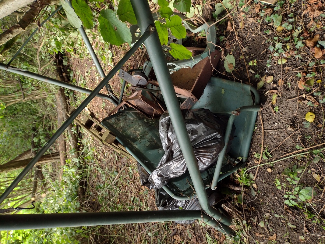 Garden furniture removed from the river