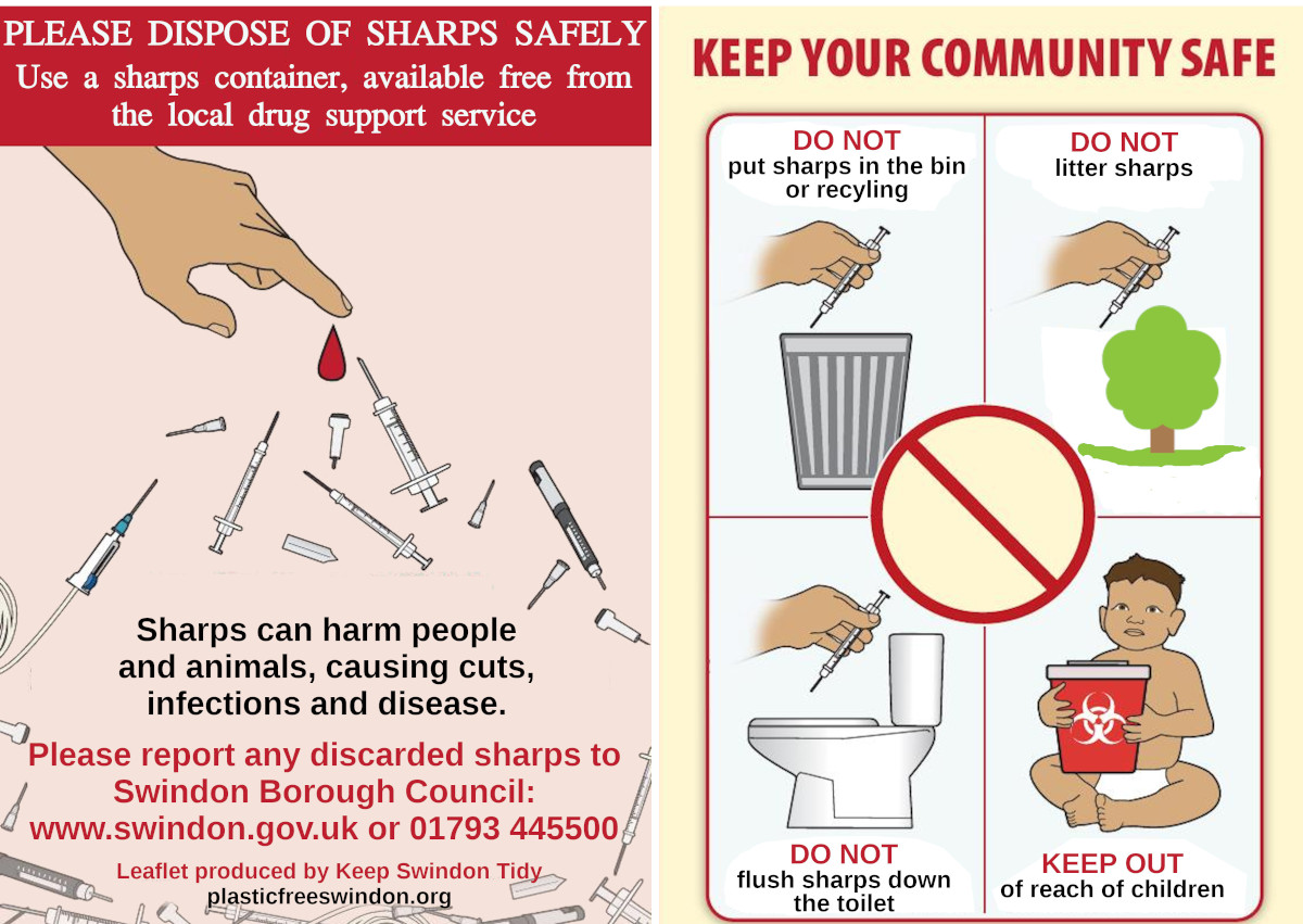 Leaflet for safe disposal of sharps