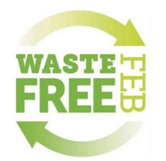 Waste Free February logo, arrows indicate a natural cycle