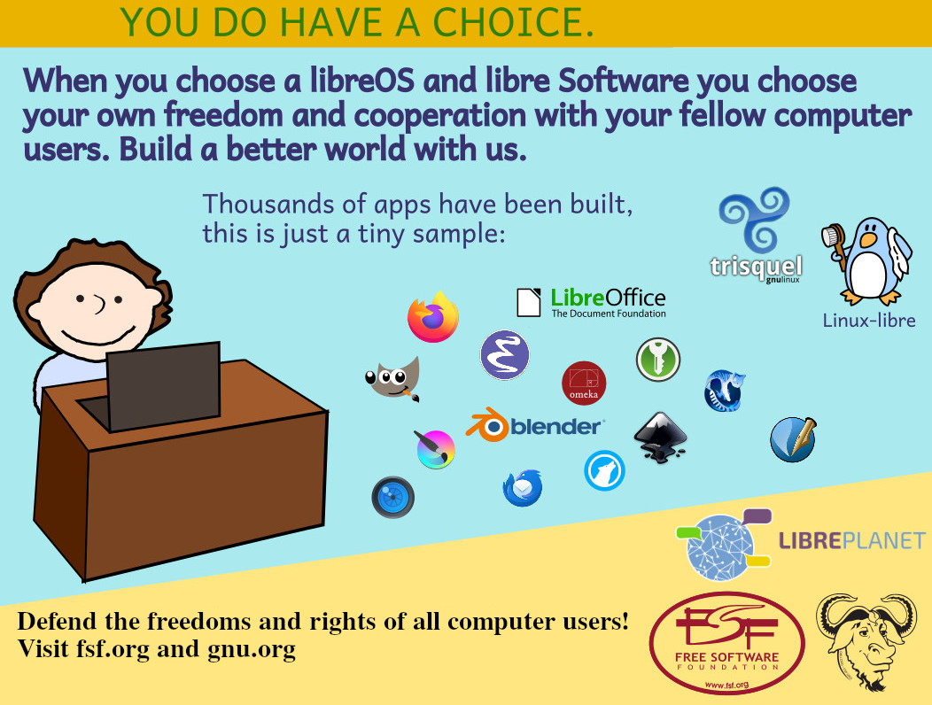Free Software Foundation campaign: We have a choice which software we use