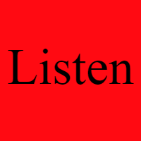 Silent / listen: animated anagram graphic