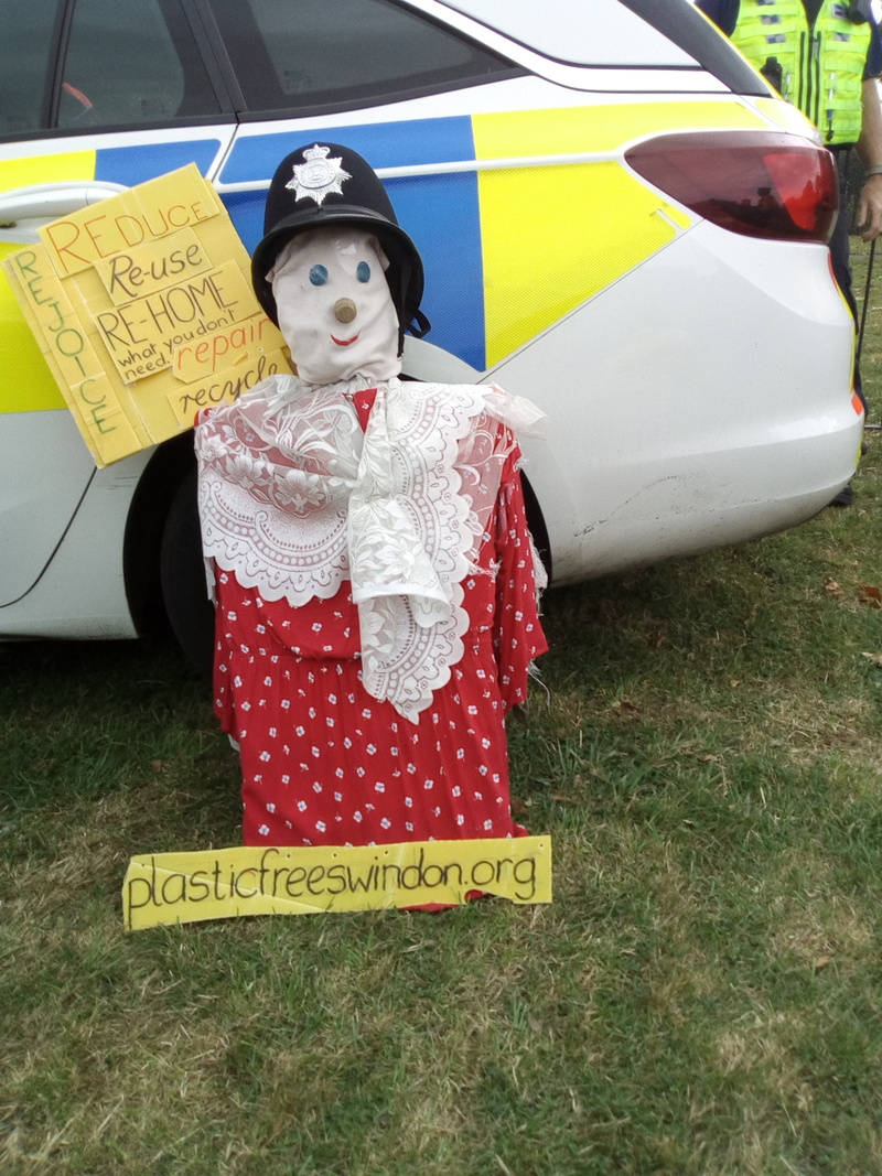 Ethel, the Plastic Free Swindon mascot, at an event